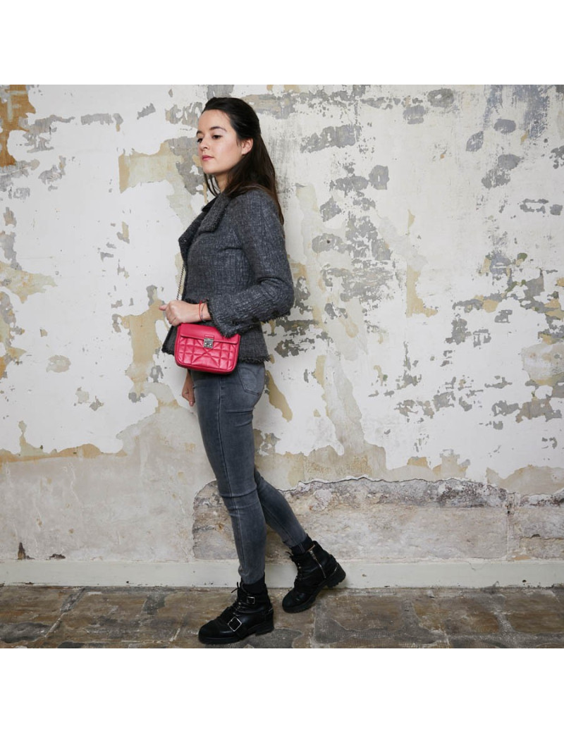 Wallet on chain DIOR Miss Dior cuir matelassé 