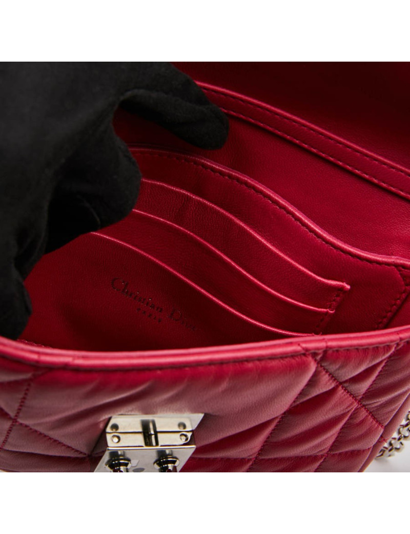 Pochette avec bandoulière DIOR cuir matelassé 