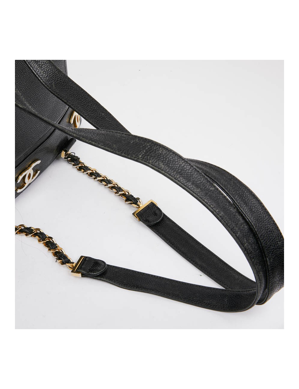 Sac à dos CHANEL noir cuir caviar