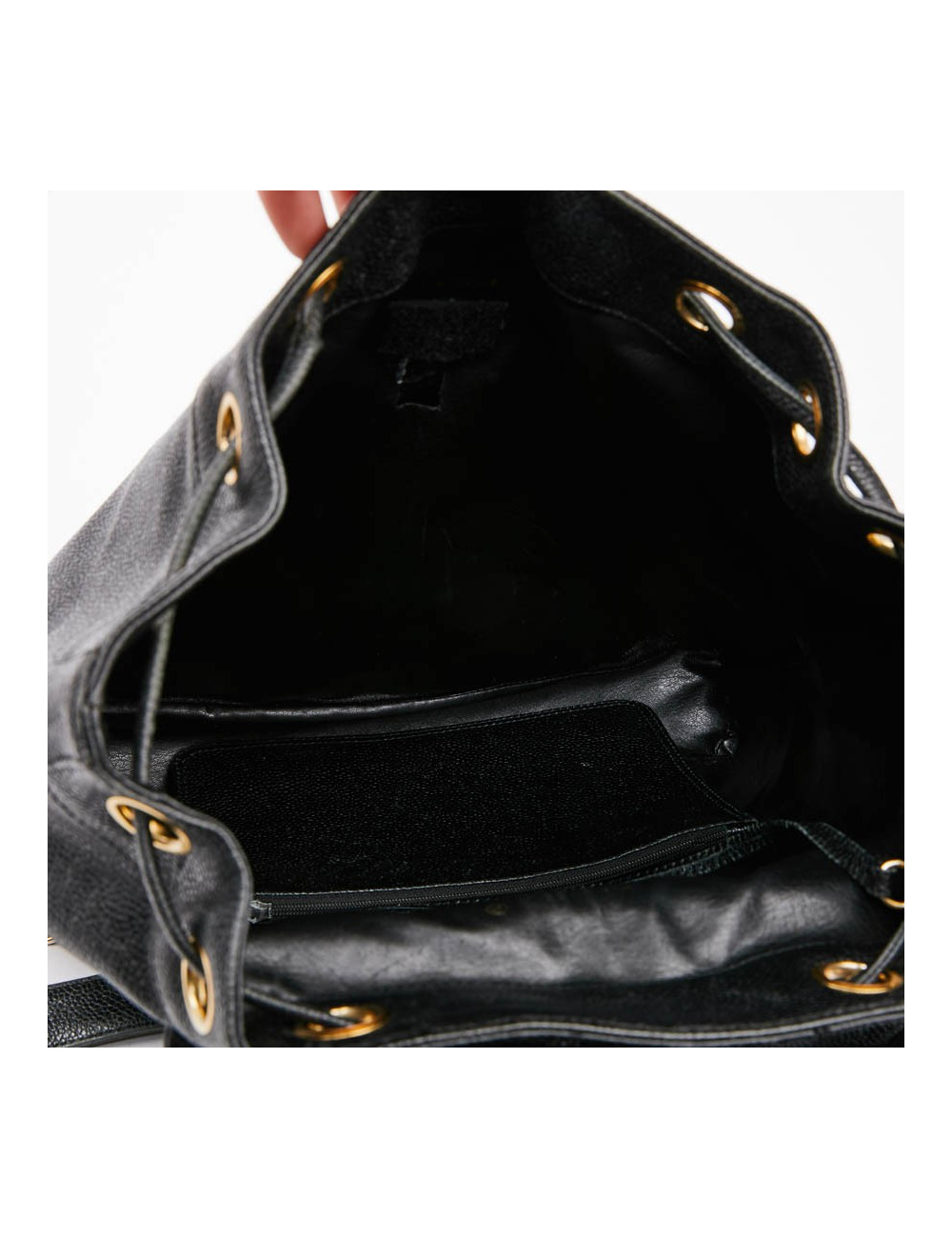 Sac à dos CHANEL noir cuir caviar