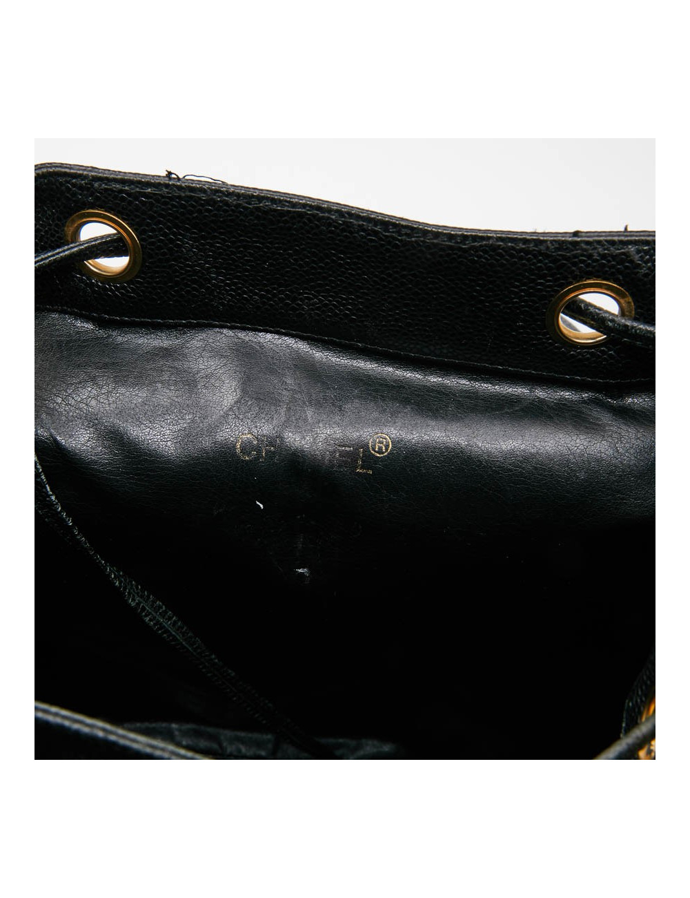 Sac à dos CHANEL noir cuir caviar