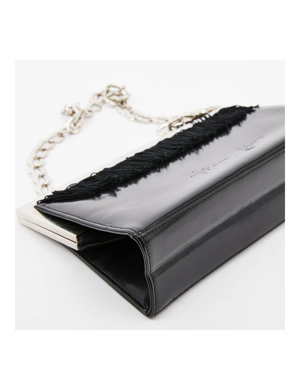 Sac DIOR cuir verni mat noir Collector