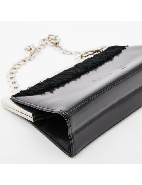 Sac DIOR cuir verni mat noir Collector