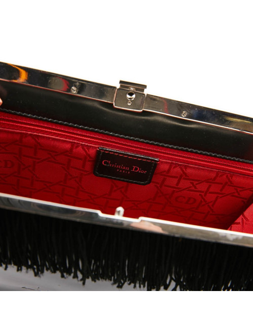 Sac DIOR cuir verni mat noir Collector