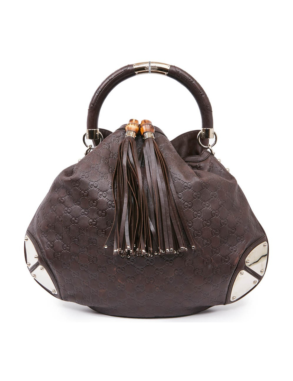 Sac GUCCI Indy cuir monogram marron