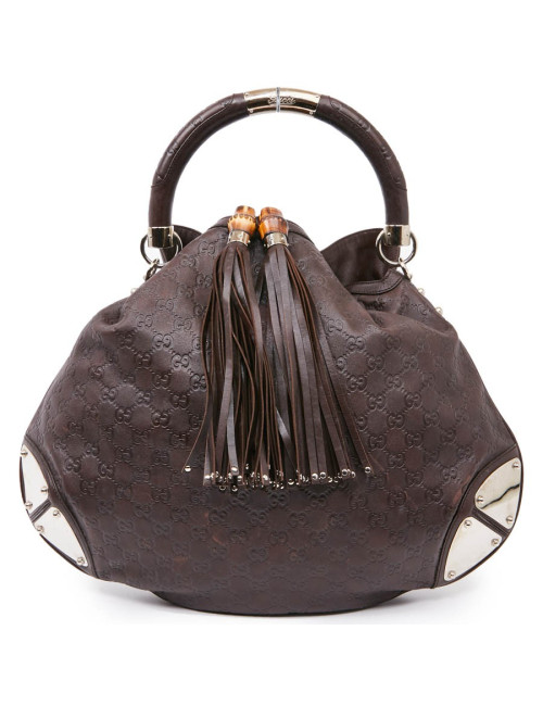 Sac GUCCI Indy cuir monogram marron