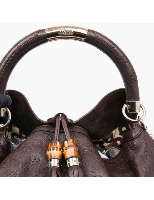 Sac GUCCI Indy cuir monogram marron