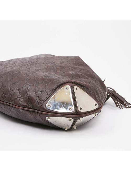 Sac GUCCI Indy cuir monogram marron