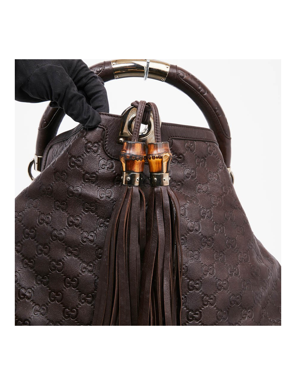 Sac GUCCI Indy cuir monogram marron