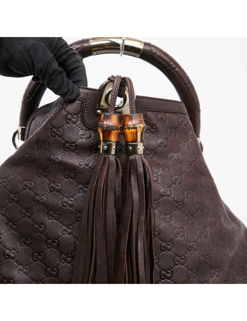 Sac GUCCI Indy cuir monogram marron