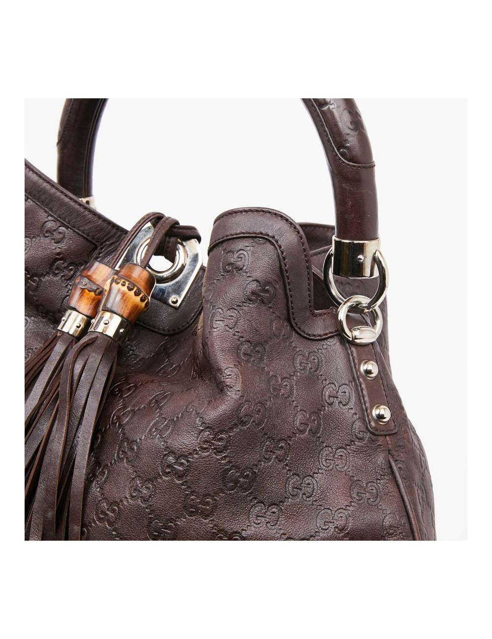 Sac GUCCI Indy cuir monogram marron