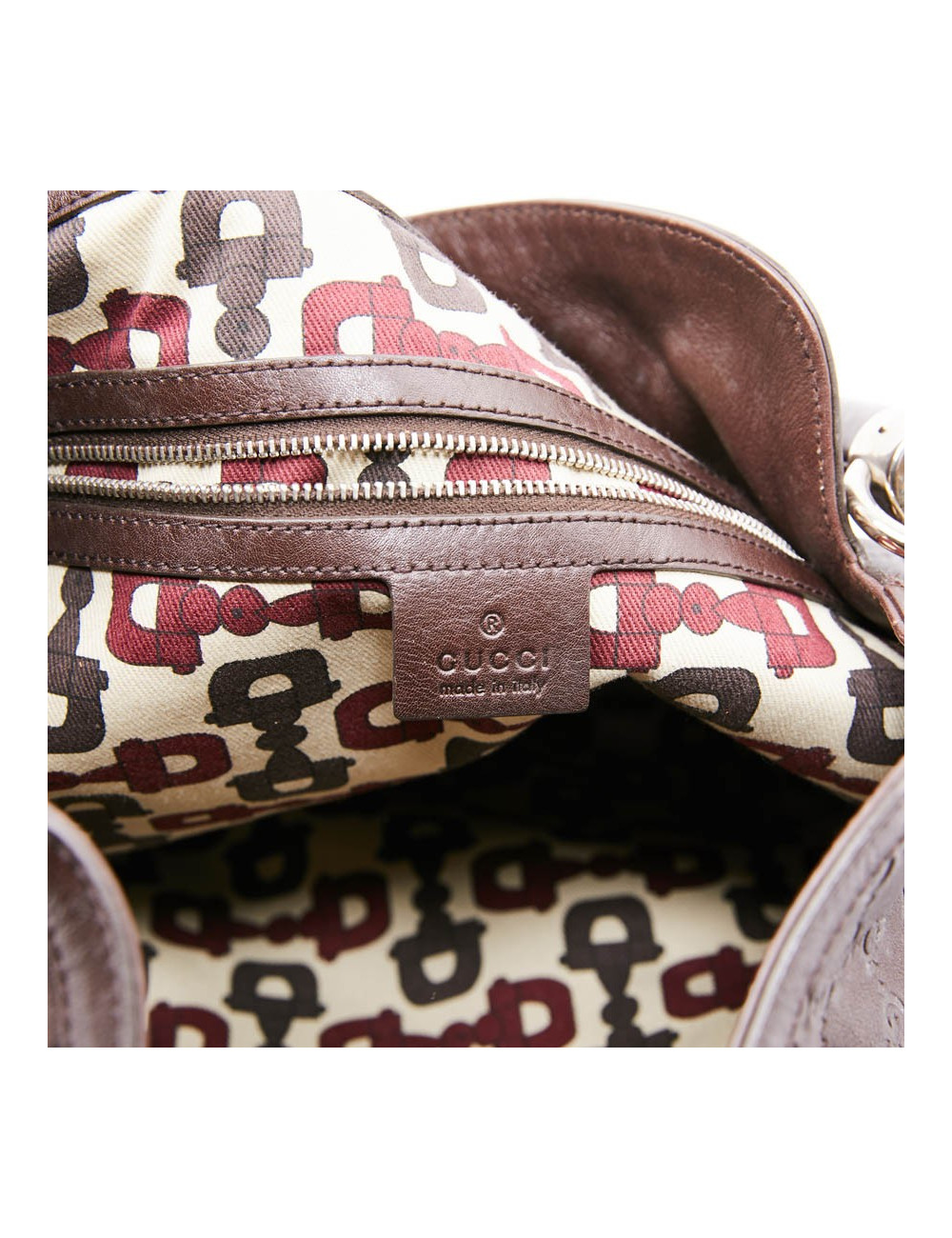 Sac GUCCI Indy cuir monogram marron