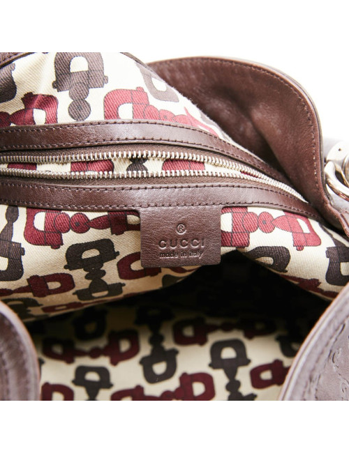 Sac GUCCI Indy cuir monogram marron