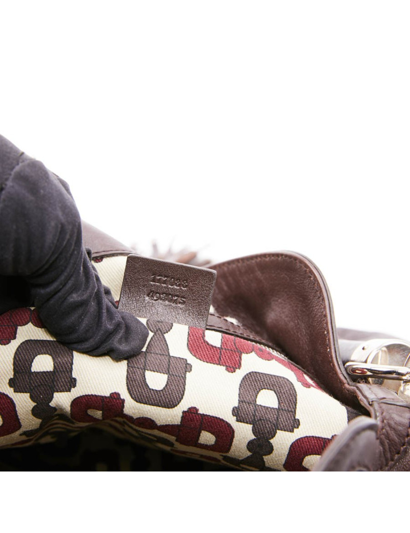 Sac GUCCI Indy cuir monogram marron