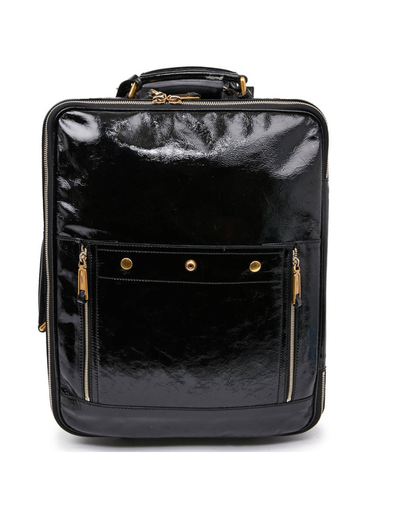 Valise YSL cuir verni noir