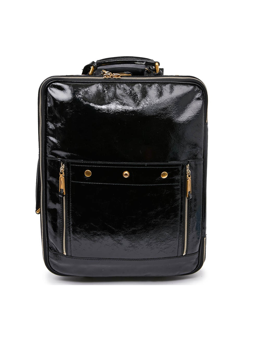 Valise YSL cuir verni noir