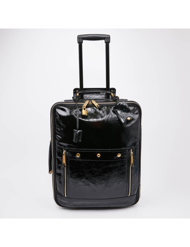 Valise YSL cuir verni noir