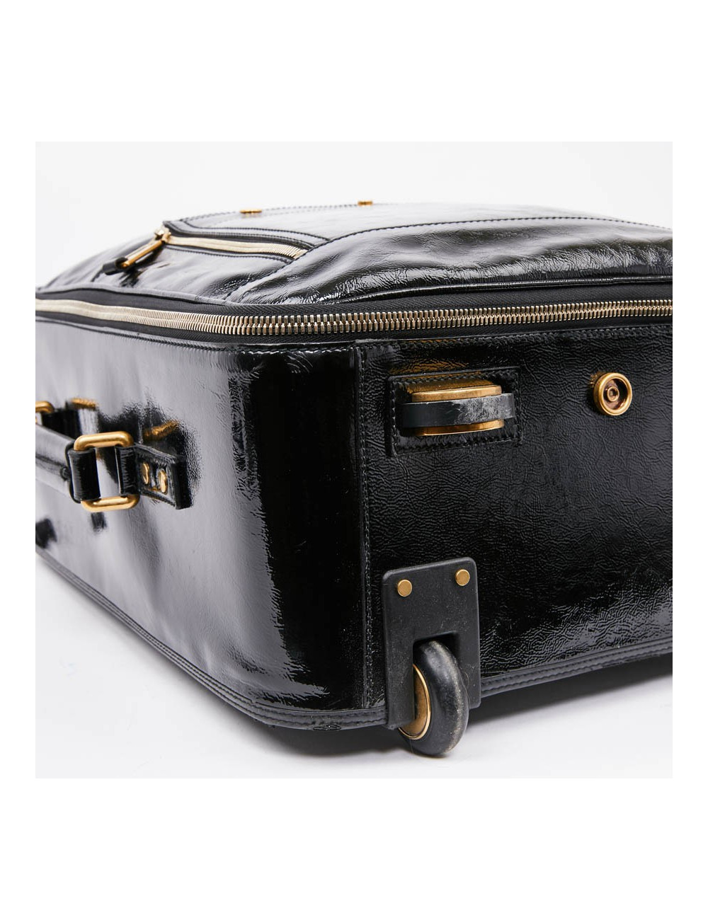 Valise YSL cuir verni noir