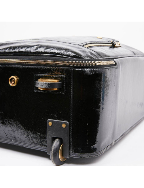 Valise YSL cuir verni noir
