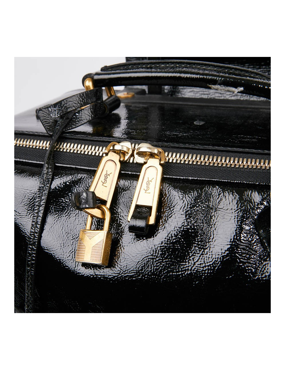 Valise YSL cuir verni noir