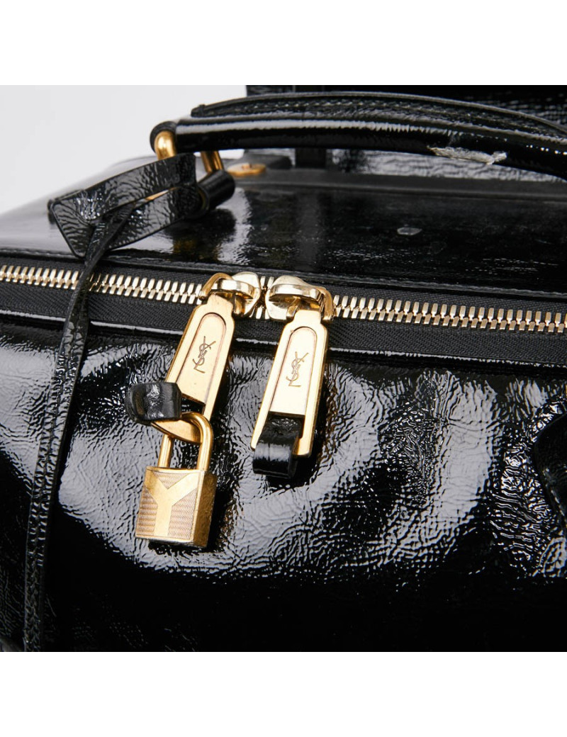Valise YSL cuir verni noir