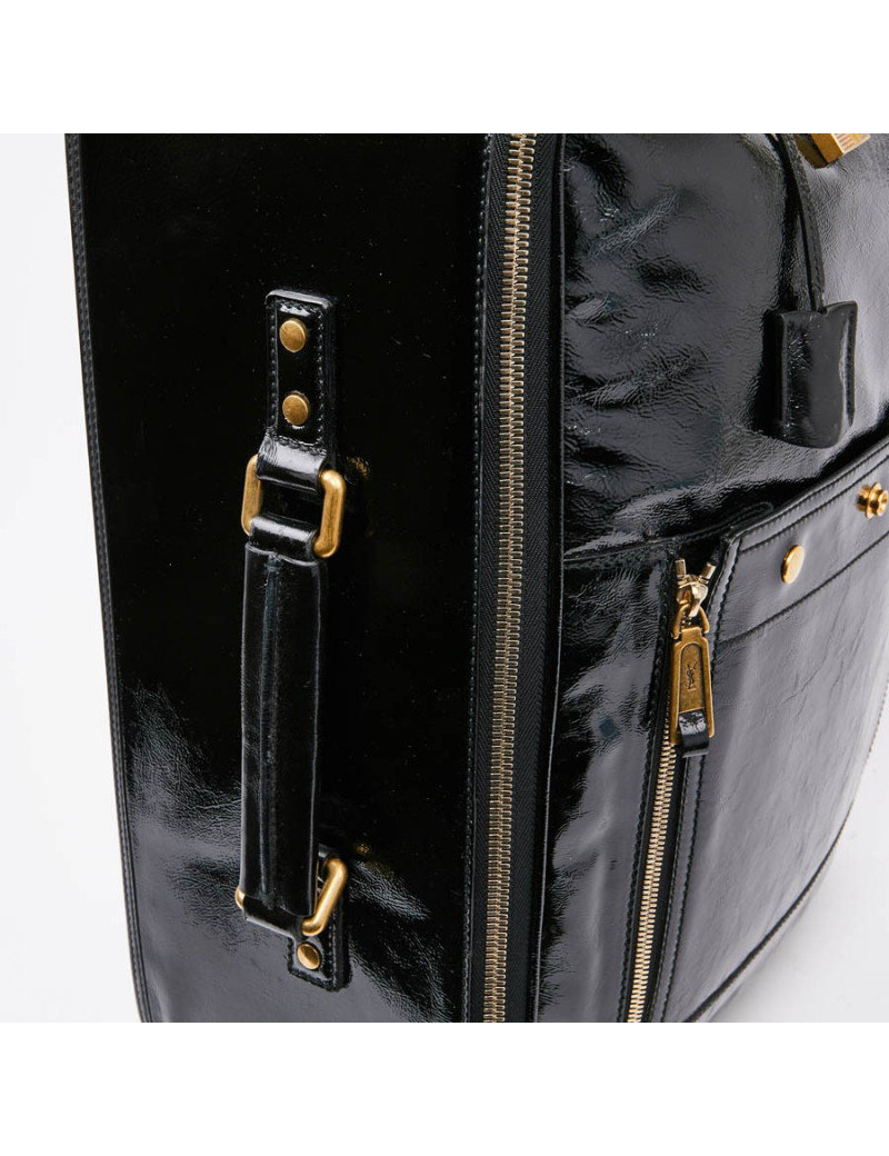 Valise YSL cuir verni noir