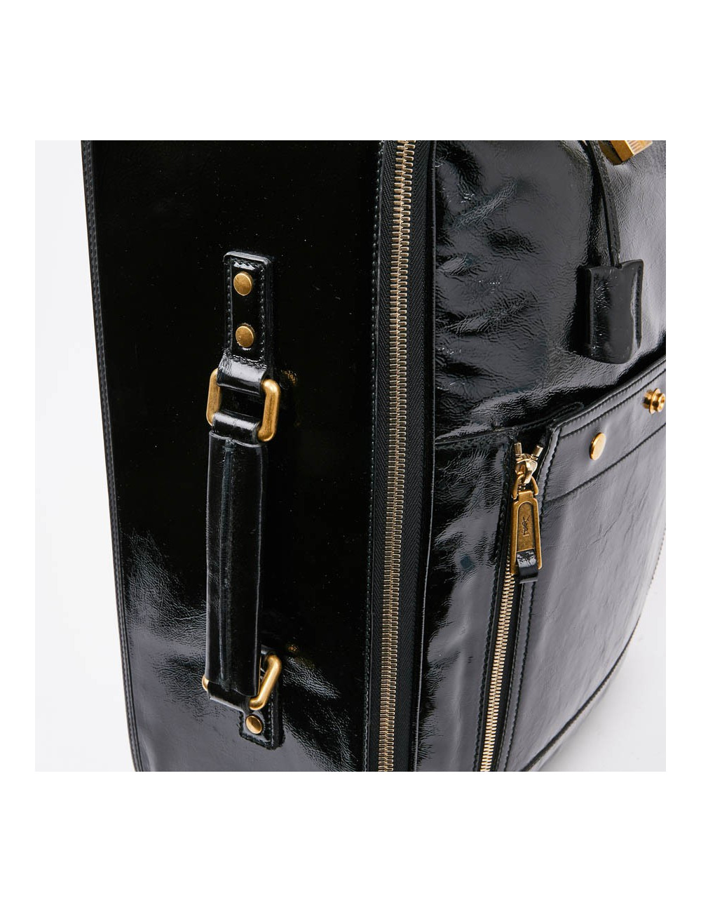 Valise YSL cuir verni noir