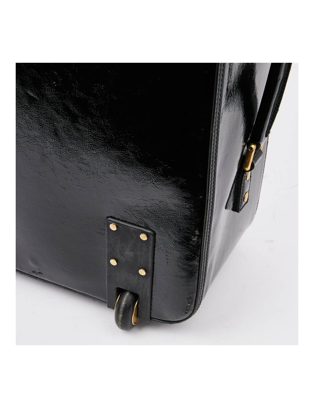 Valise YSL cuir verni noir