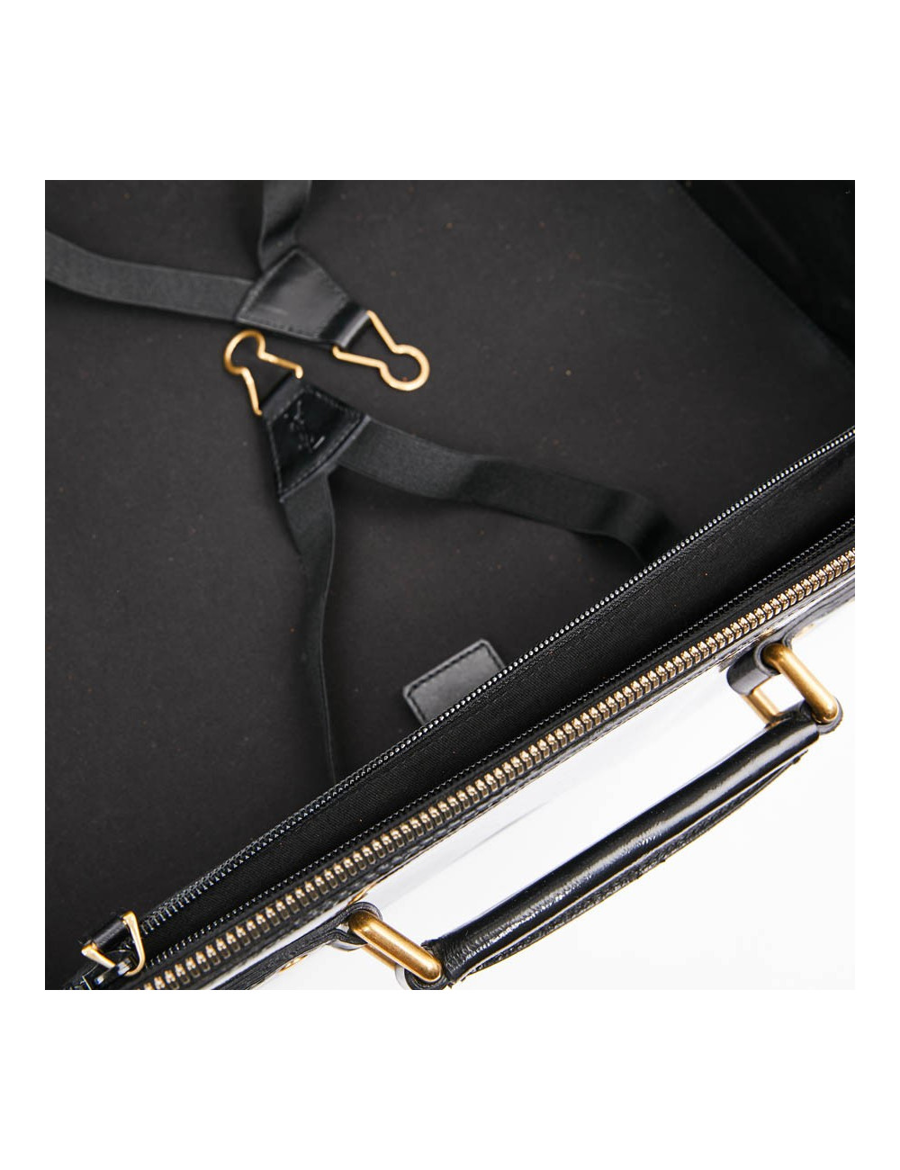 Valise YSL cuir verni noir