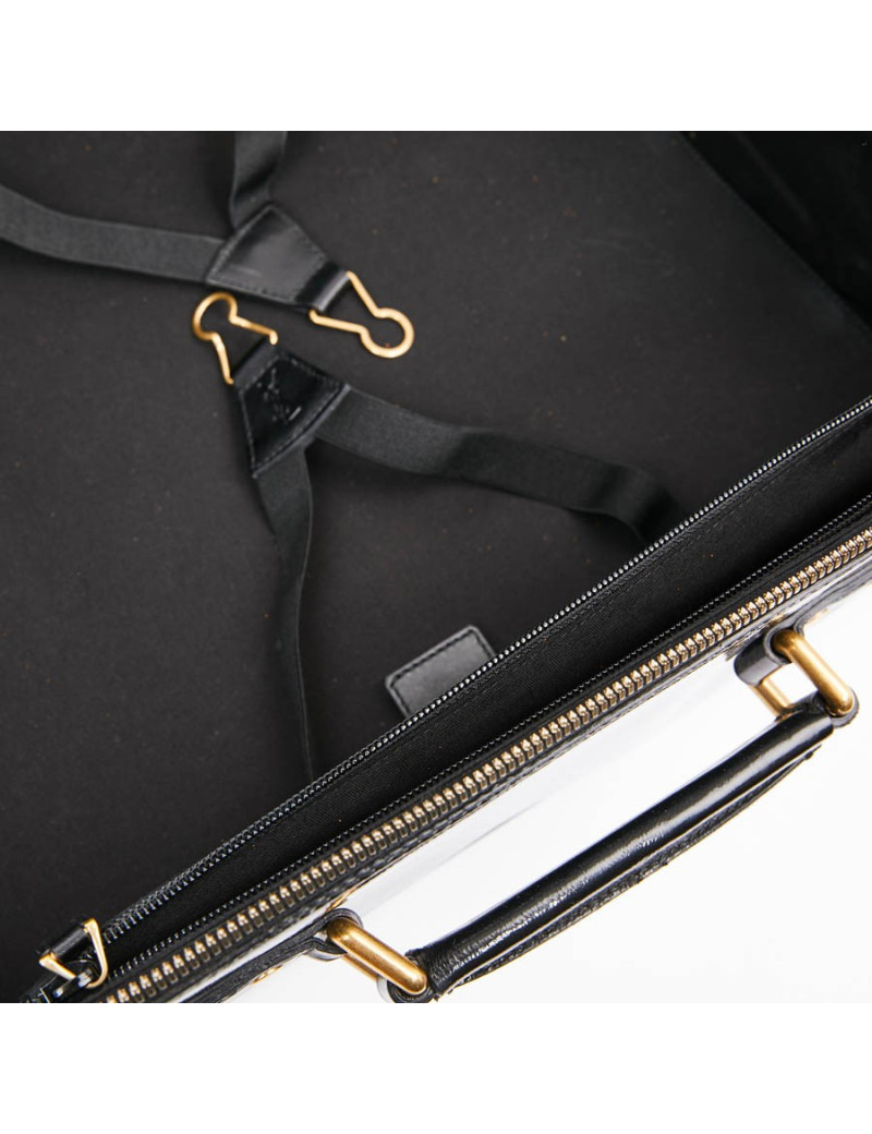 Valise YSL cuir verni noir