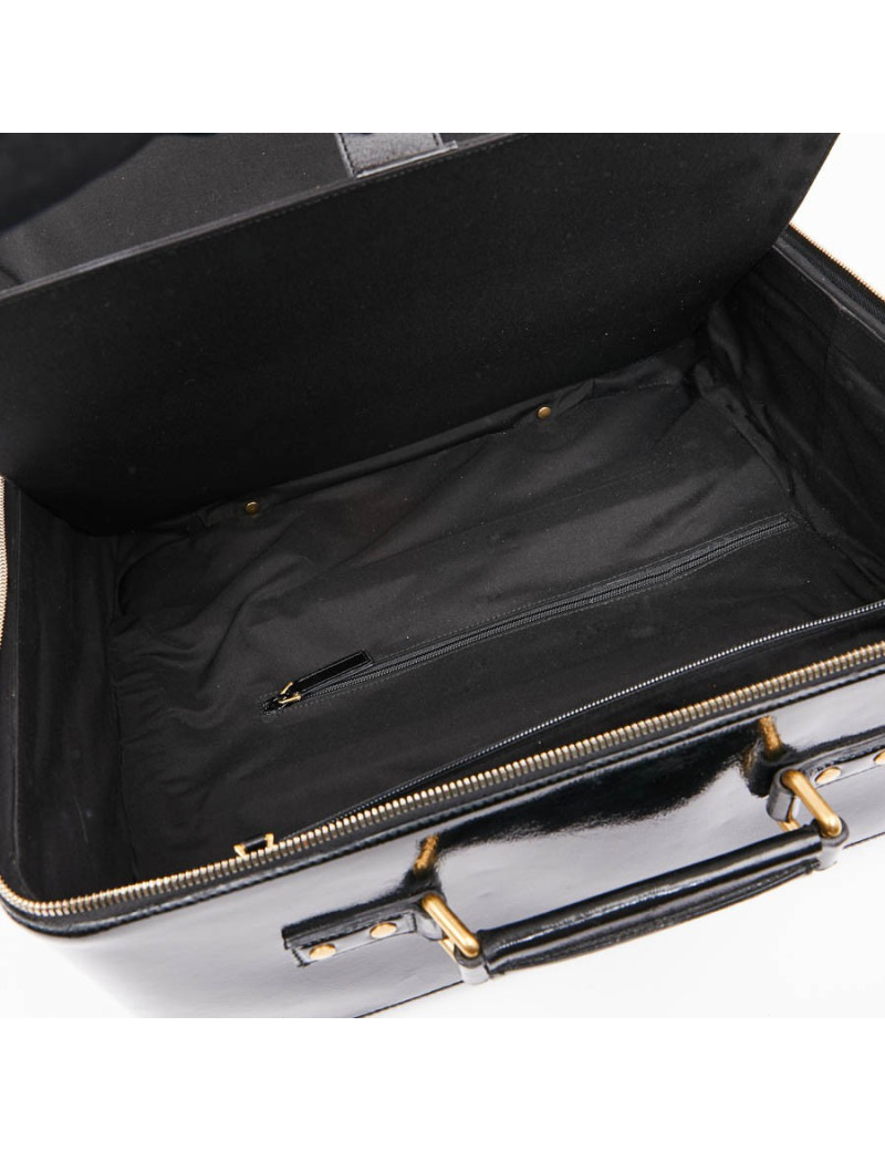 Valise YSL cuir verni noir