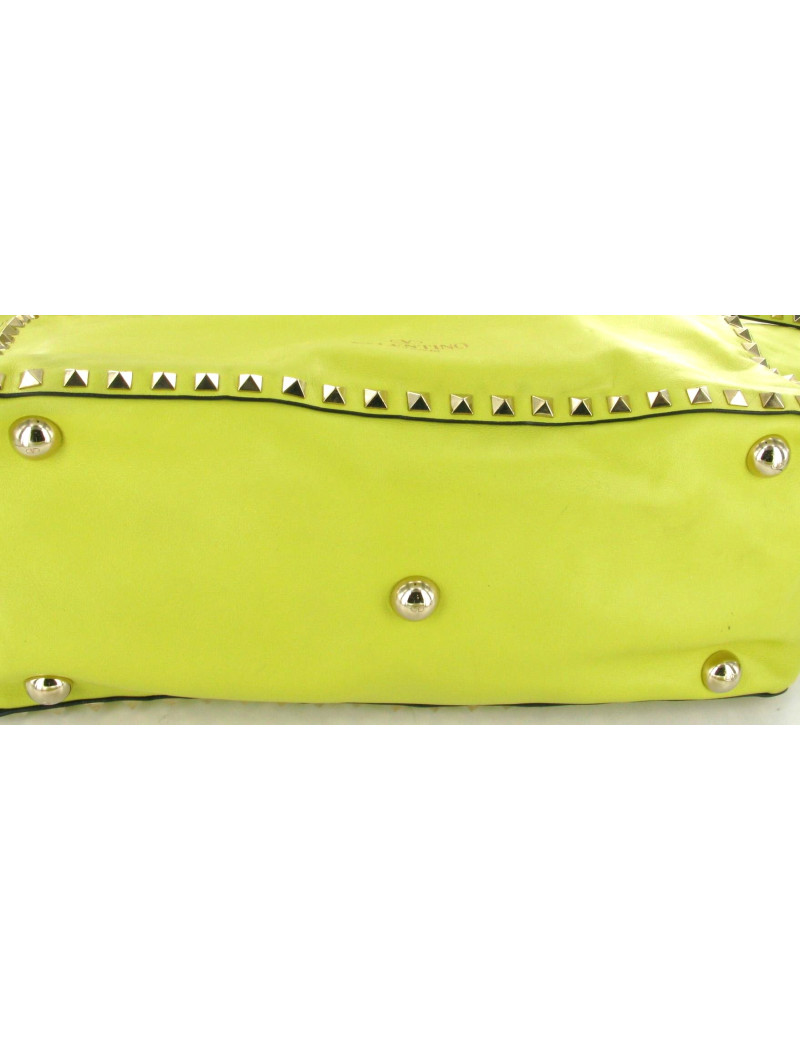 Sac VALENTINO cuir nappa Rockstud vert
