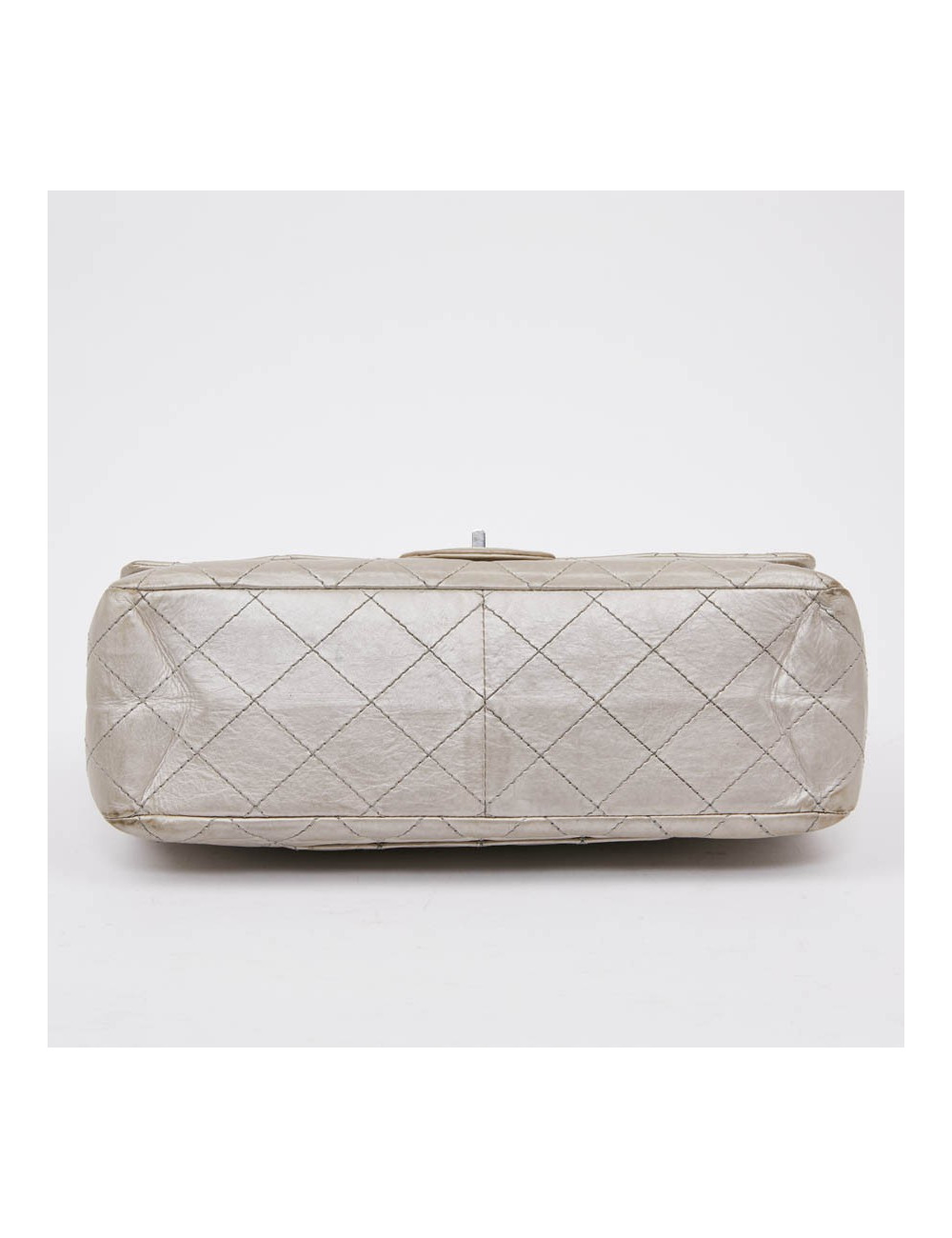 Jumbo CHANEL cuir vieilli argent