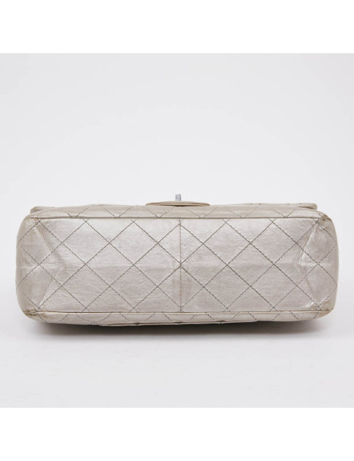 Jumbo CHANEL cuir vieilli argent