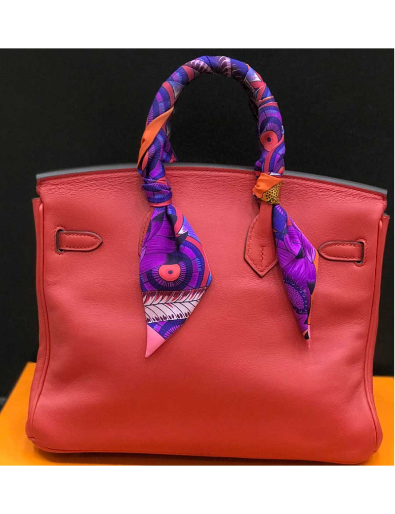 bIRKIN 25 HERMES cir swift rouge tomate
