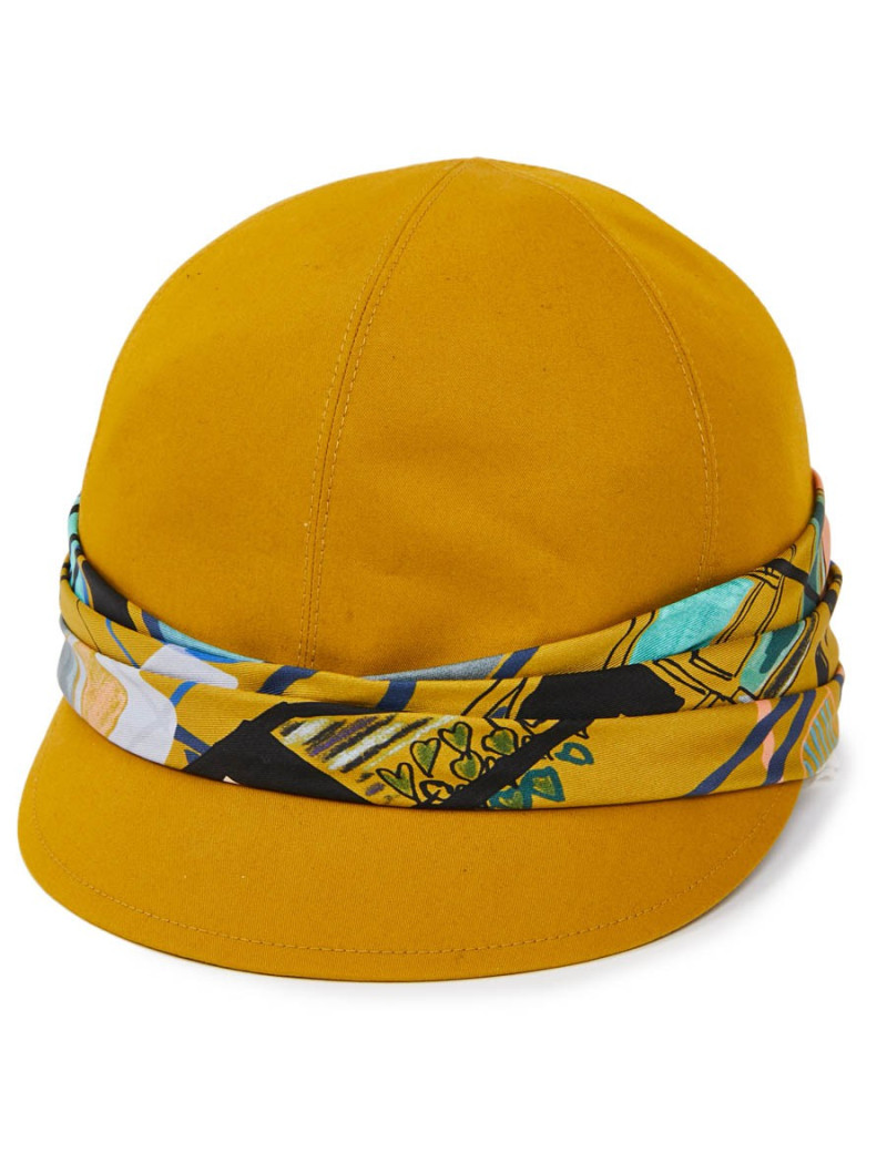 Casquette femme HERMES Milan en coton moutarde