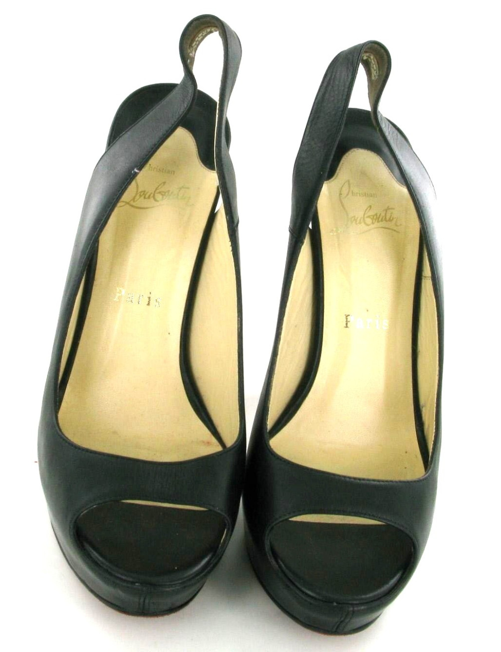 Escarpins CHRISTIAN LOUBOUTIN cuir noir T 39 