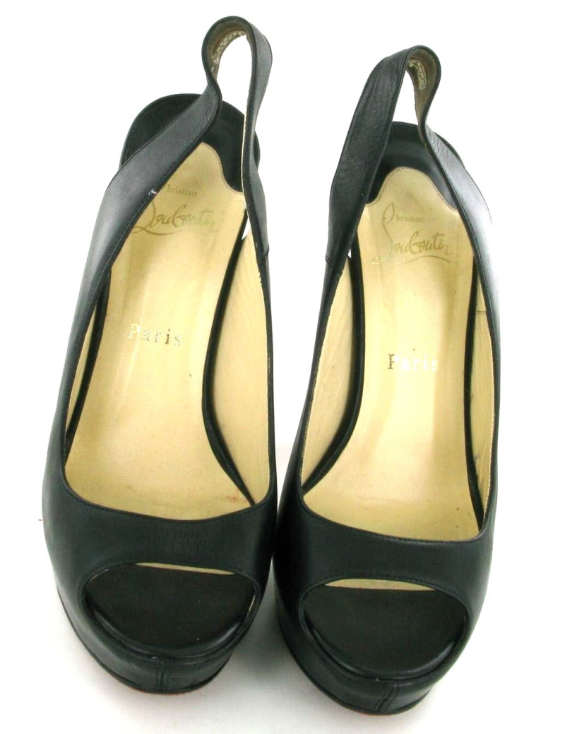 Escarpins CHRISTIAN LOUBOUTIN cuir noir T 39 