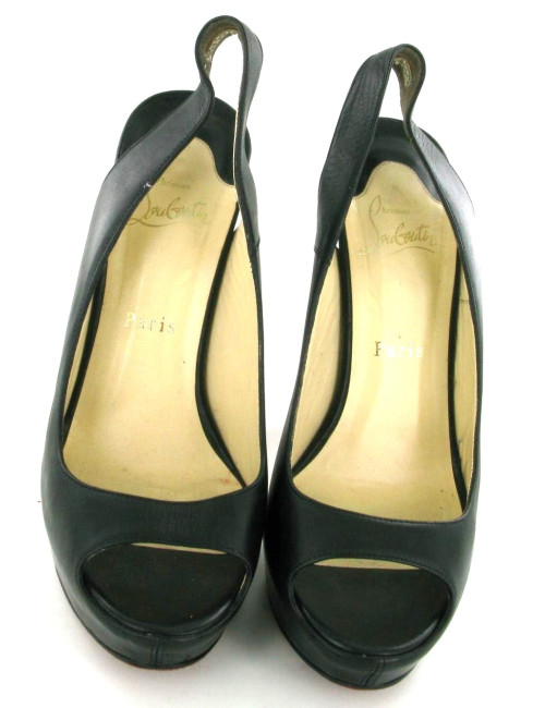 Escarpins CHRISTIAN LOUBOUTIN cuir noir T 39 