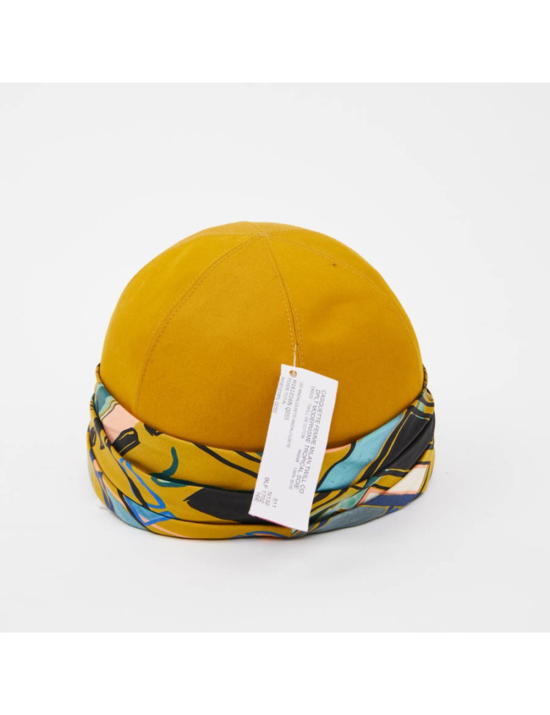 Casquette femme HERMES Milan en coton moutarde