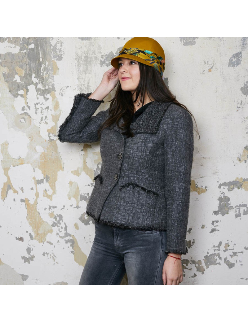 Casquette femme HERMES Milan en coton moutarde