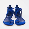 Sandales HERMES T37,5 bleu éléctrique
