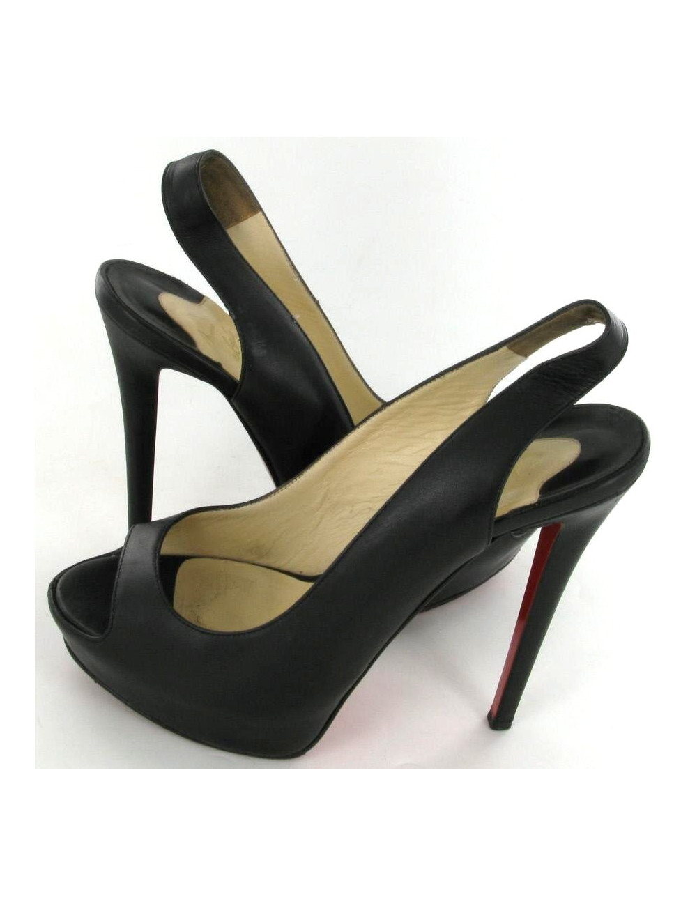 Escarpins CHRISTIAN LOUBOUTIN cuir noir T 39 