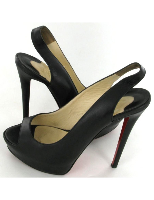 Escarpins CHRISTIAN LOUBOUTIN cuir noir T 39 