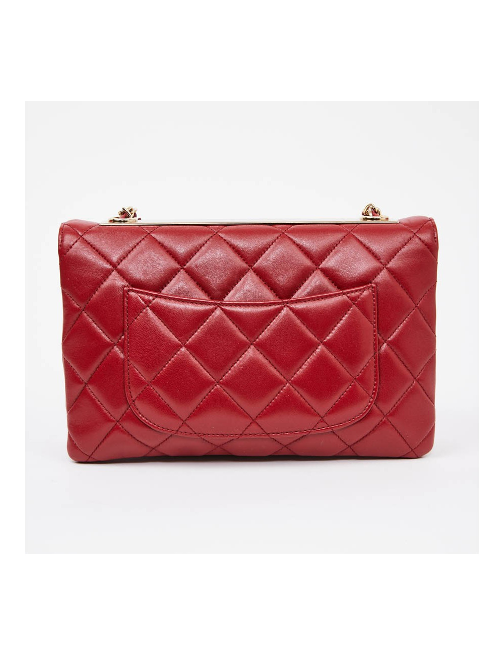 Sac CHANEL cuir rouge lisse