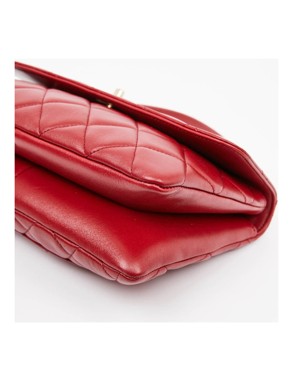 Sac CHANEL cuir rouge lisse