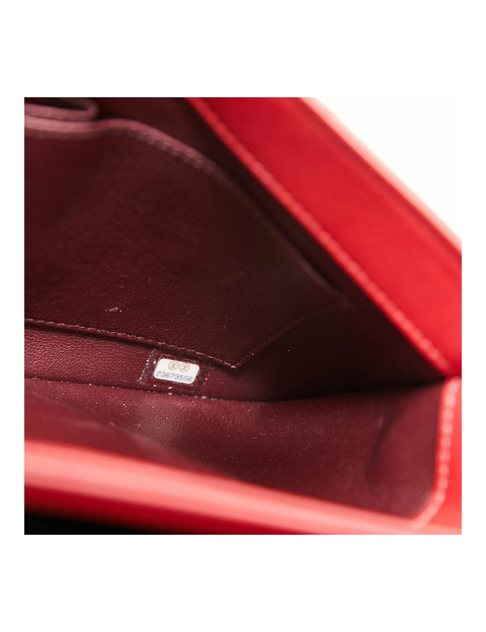 Sac CHANEL cuir rouge lisse