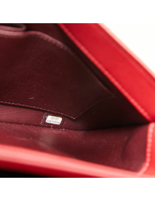 Sac CHANEL cuir rouge lisse