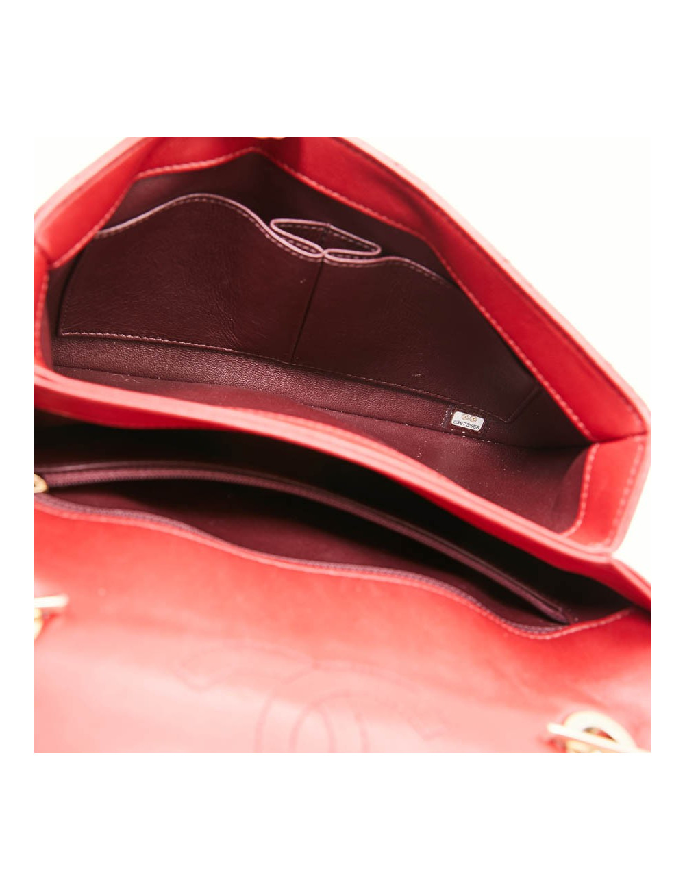 Sac CHANEL cuir rouge lisse