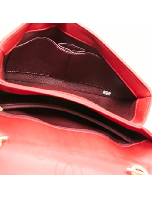Sac CHANEL cuir rouge lisse